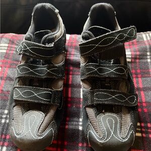 Kids Black and Brown Strappy Athletic Shoes